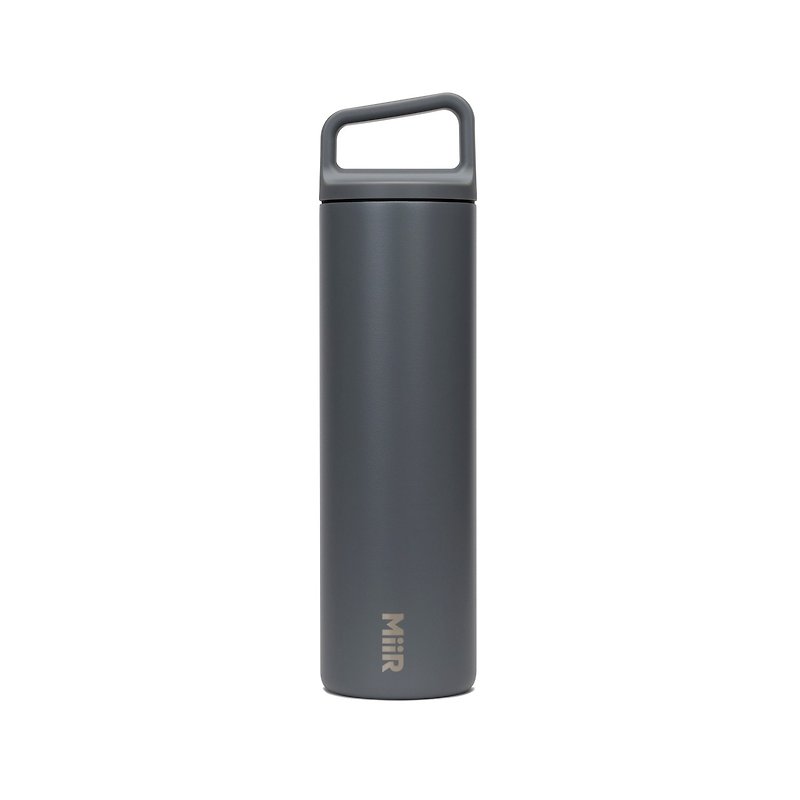 MiiR Vacuum-Insulated (stays hot/cold) Wide Mouth Bottle 20oz/591ml Basal - กระบอกน้ำร้อน - สแตนเลส สีเทา