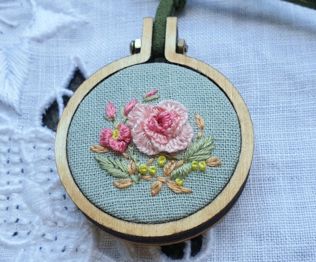 手刺繍 薔薇の刺繍 一点物 www.bvmpp.com