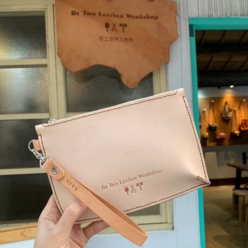 Clutch Taichung Course Leather Customized Gift DIY Leather Handmade Experience Class - Leather Goods - Genuine Leather 