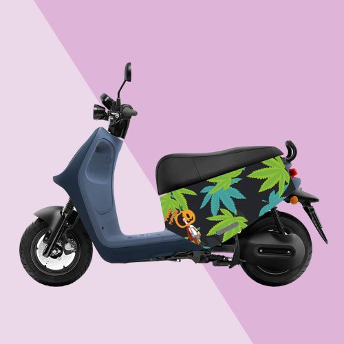 JB Design文創設計 gogoro防刮車套-iD14 大麻葉南瓜