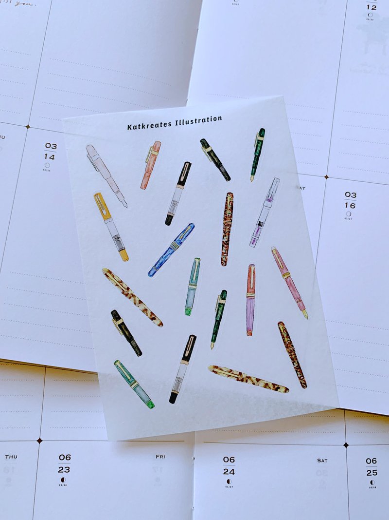 Mini Pens Sticker Sheet - 貼紙 - 其他材質 