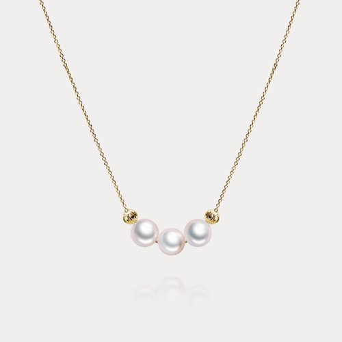 瑭果盒珠寶·設計 La Bonbonnière Jewelry Sourire | 7-7.5mm 微笑 日本Akoya海水珍珠18K項鍊