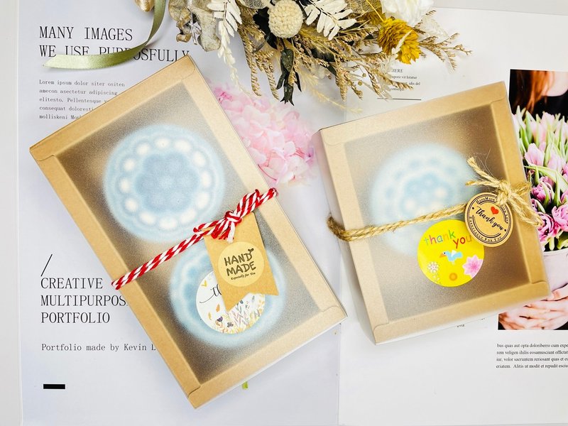 [24h Shipping] Beautiful Tiles | Sweet Almond Hazelnut Soap Gift Soap Creative Soap Gift Box - สบู่ - วัสดุอีโค 