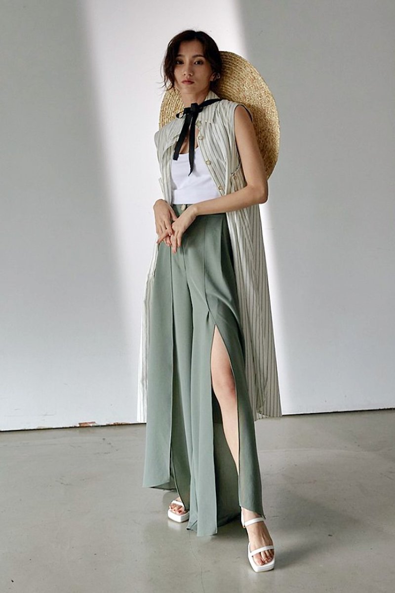 AISH side stripe pants - Women's Pants - Other Materials 
