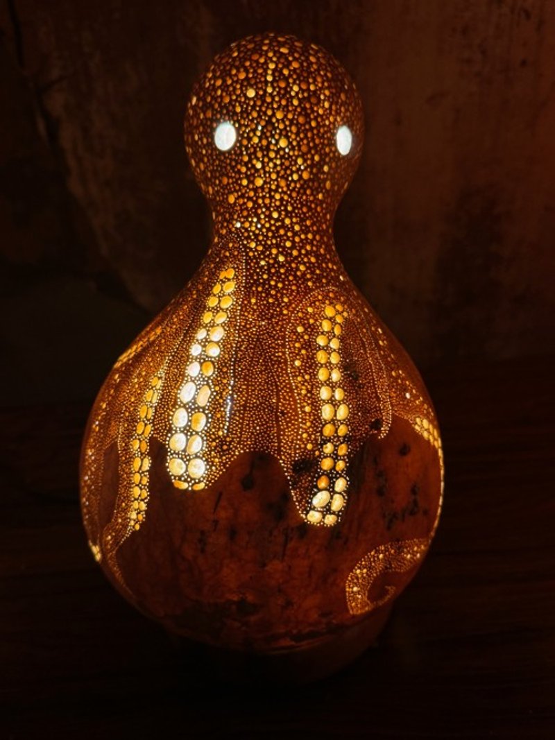 Gourd lamp octopus motif 2 - General Rings - Other Metals 