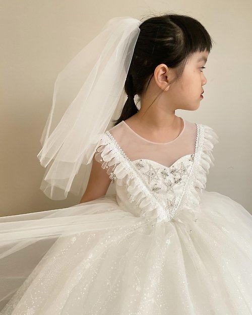 Miller米樂/新娘婚飾頭紗品牌 Miller 米樂-雙層素短頭紗/兒童頭紗