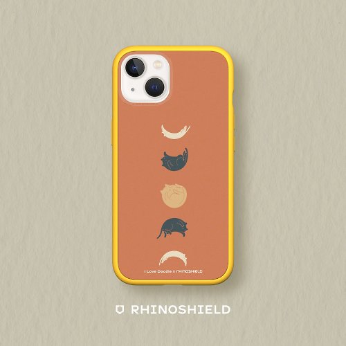 犀牛盾RHINOSHIELD Mod NX邊框背蓋手機殼∣ilovedoodle/貓咪月象-橘 for iPhone