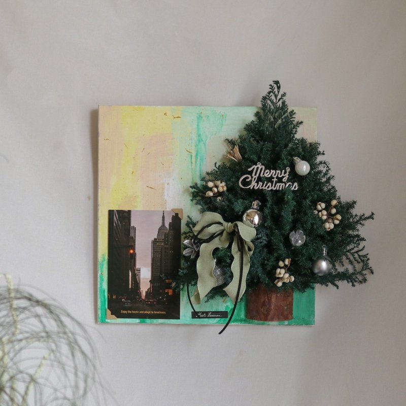 【遇見恆久】森間光影日本進口永生不凋雪松聖誕樹掛畫 - 乾燥花/永生花 - 植物．花 