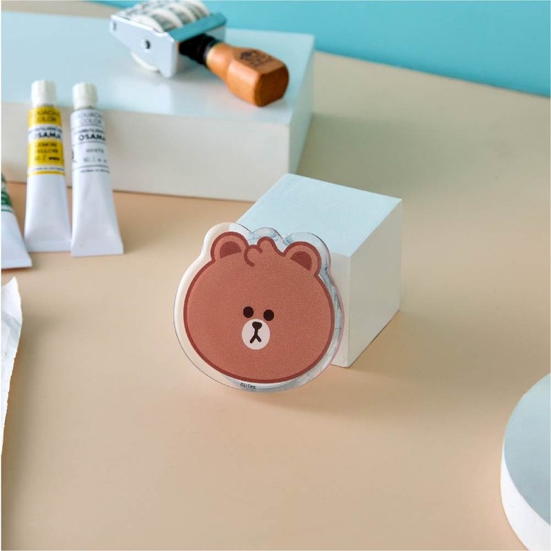 LINE FRIENDS MINI-Mini Bear Large MagSafe Airbag Holder - เคส/ซองมือถือ - พลาสติก หลากหลายสี