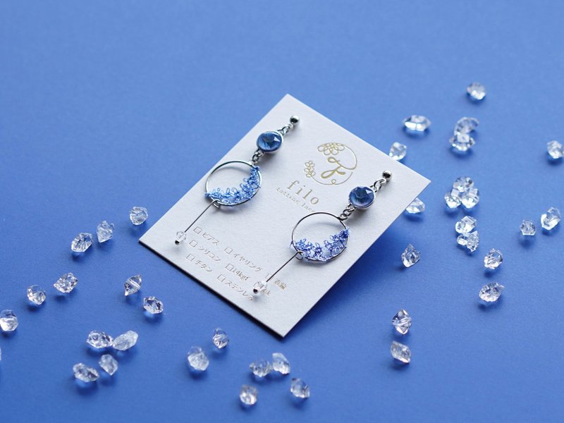 Moon Tears (Crystal Ocean Delight) Earrings / Earrings - Earrings & Clip-ons - Other Materials Blue