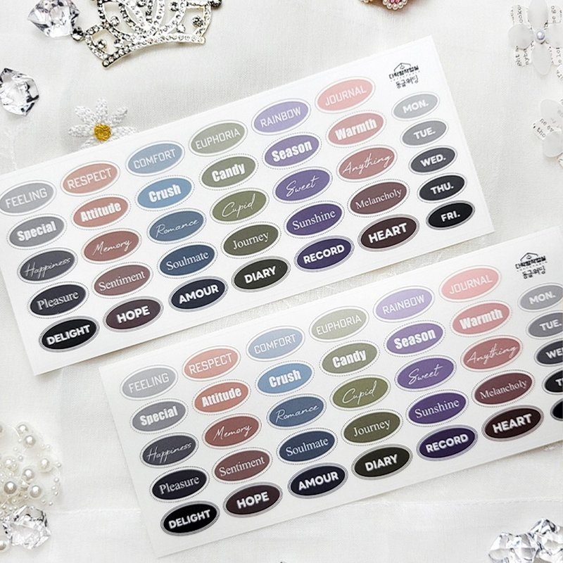 :Round Wording: Matte Transparent sticker - Stickers - Other Materials 