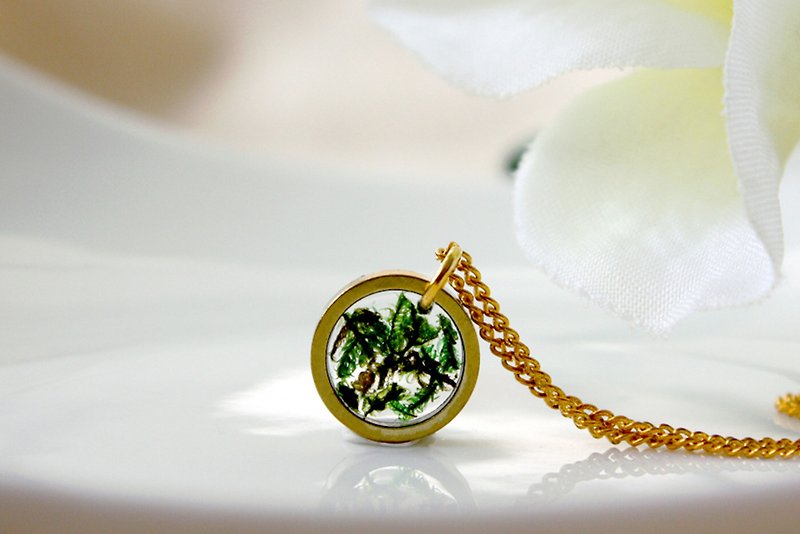 ALOTSS / necklace / green /moss, Cool Necklace, cute necklace, dainty necklace, - Necklaces - Plants & Flowers Green