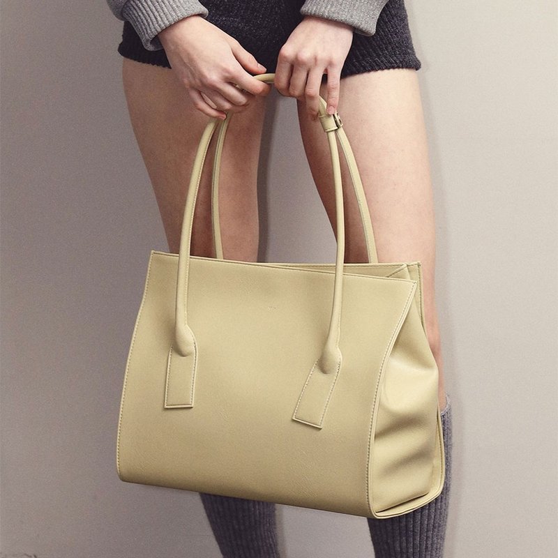 韓國製 MUR New Day Bag Vegan Leather 包包 (Lt Khaki) - 側背包/斜背包 - 環保材質 