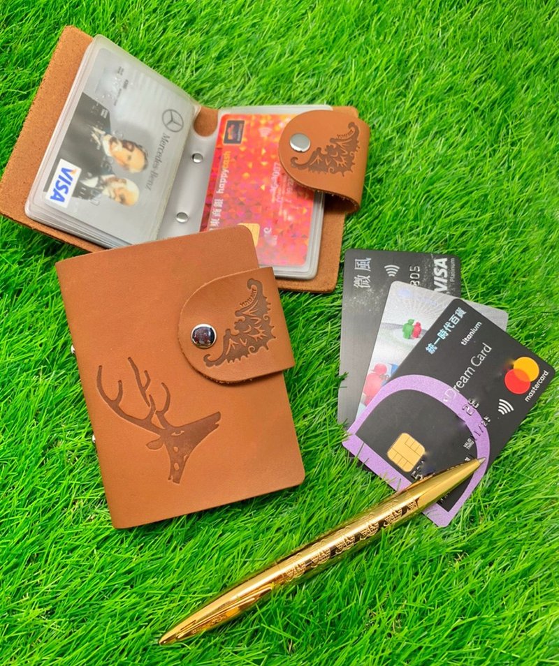 card storage leather case - ที่เก็บนามบัตร - หนังแท้ สีนำ้ตาล