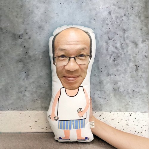 FunPrint 客製禮物 【客製化禮物】搞笑男友/爸爸 插畫抱枕 吊嘎/西裝/工作服