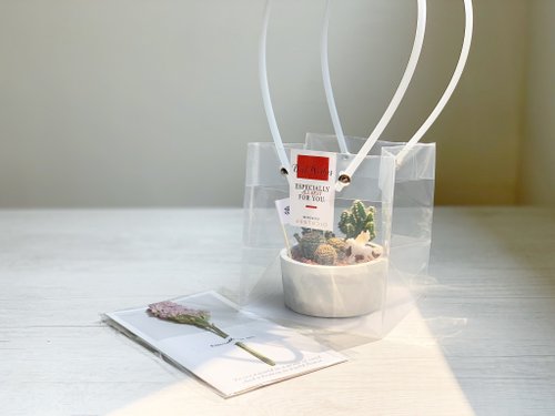 JU多肉 人生如同一盆植栽 【加購】盆栽禮物包裝 提袋+卡片(2-3吋盆器適用) @JU多肉