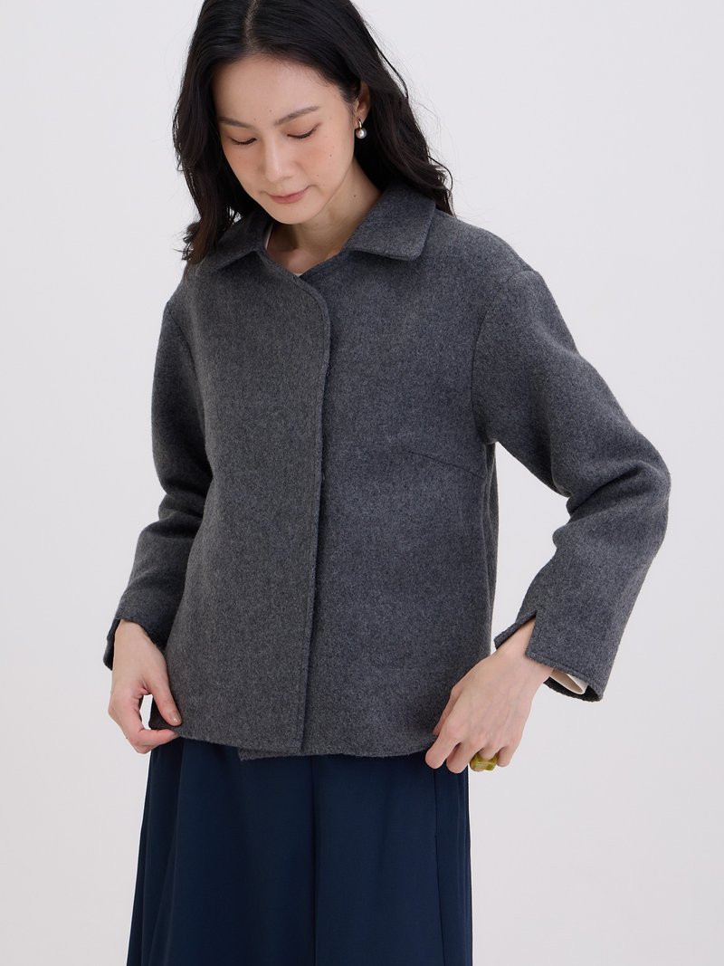 Keller coat-greystone - เสื้อแจ็คเก็ต - ไฟเบอร์อื่นๆ สีเทา