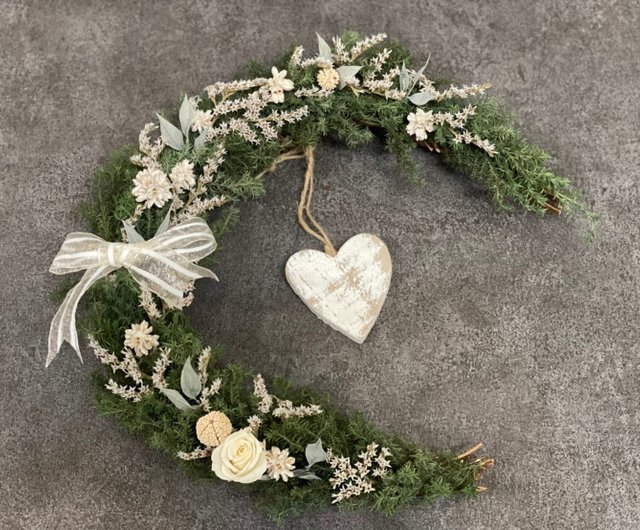 Half & Half Heart Wreath