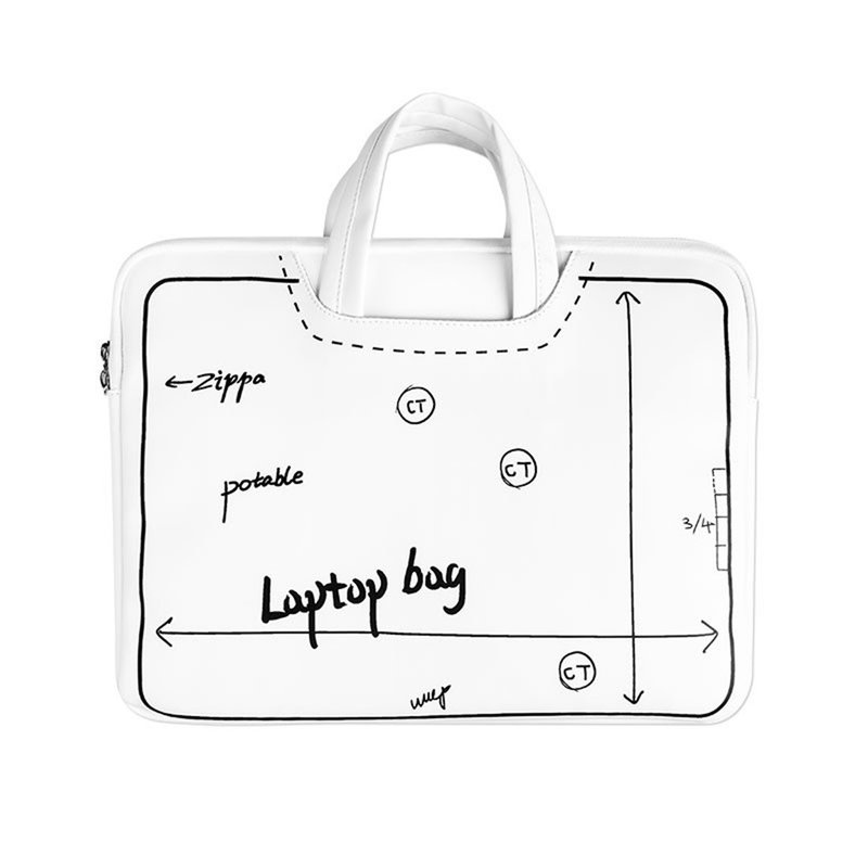 Digital master illustration portable pen bag computer bag commuter bag computer protection - Laptop Bags - Faux Leather 