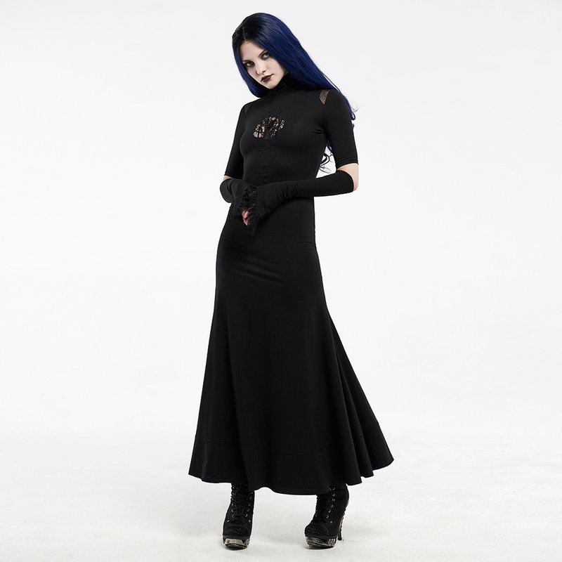 哥德玫瑰蜘蛛儀式連身裙 - 禮服/小禮服 - 其他材質 黑色
