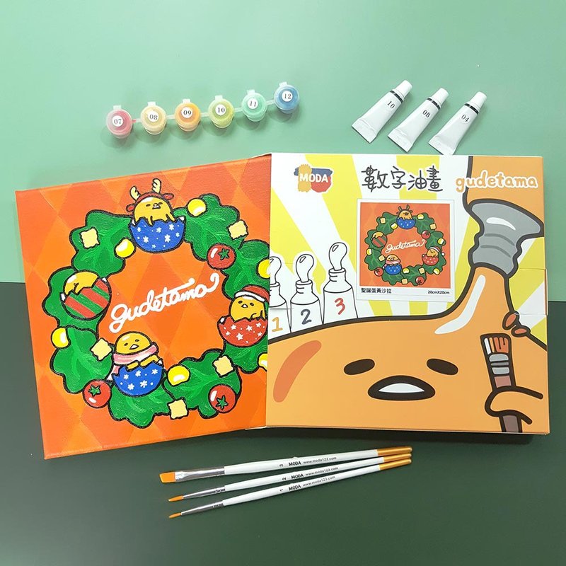 蛋黃哥最後絕版 派對蛋黃哥沙拉 數字油畫 - 海報/掛畫/掛布 - 其他材質 多色