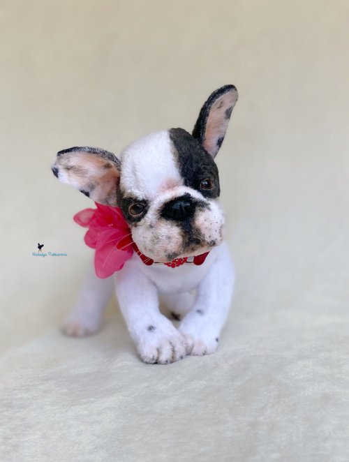 ★ハンドメイド★ ふわくた赤ちゃん フレンチブルドッグ ぬいぐるみ ホワイト ハンドメイド ふわくた赤ちゃん フレンチブルドッグ ぬいぐるみ