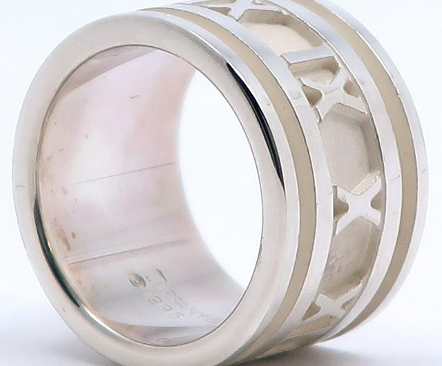 TIFFANY & Co. ティファニーアトラスワイドリング シルバー8号