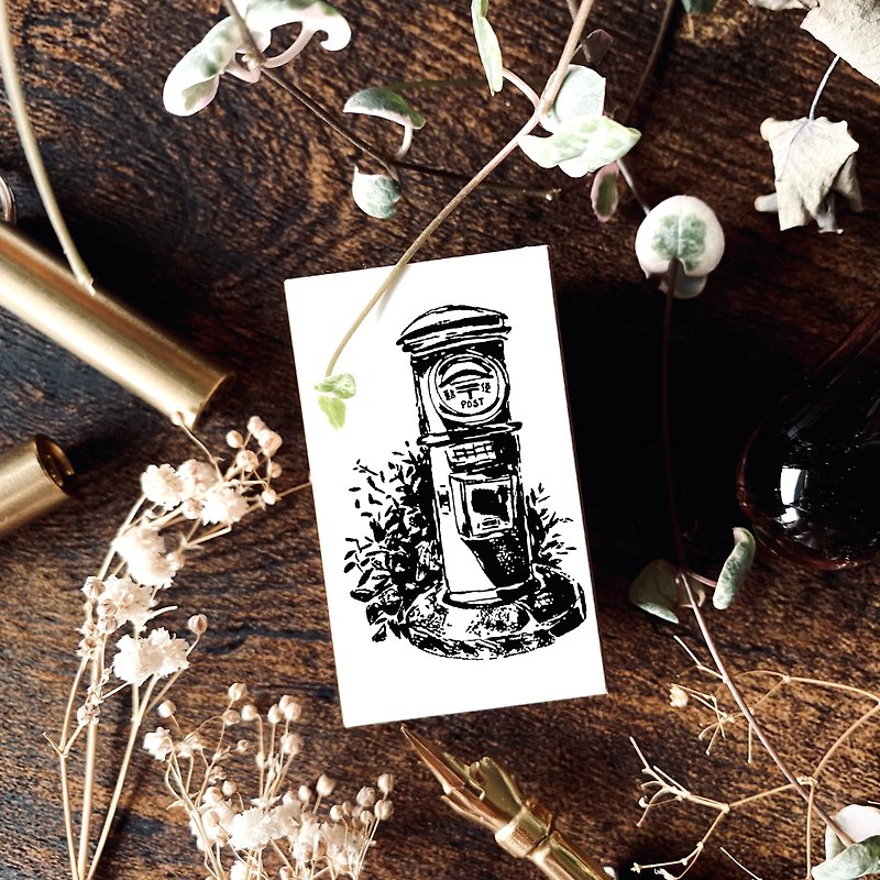 Post box rubber stamp - Stamps & Stamp Pads - Wood White