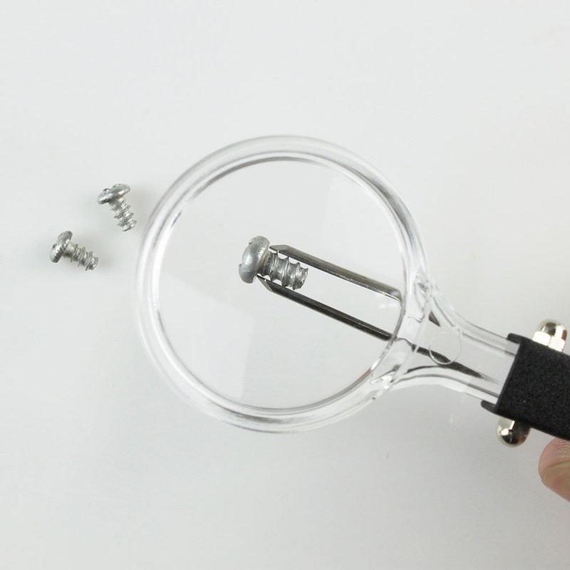 4x/12.2D/30mm 台灣製不鏽鋼鑷子型放大鏡【AT001】 - 零件/散裝材料/工具 - 其他材質 黑色