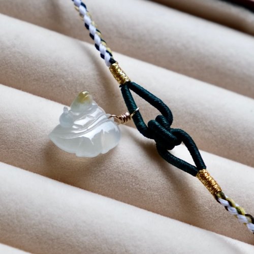 Jade Cabinet 藏珠櫃 高冰種翡翠葉子 天然緬甸翡翠A貨 雙色翡翠 蝸牛 手鍊 平安扣