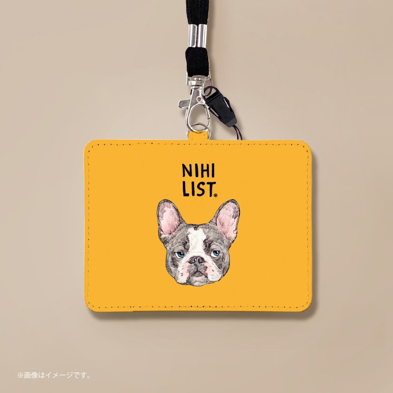 Pass holder/ The nihilistic dog - ID & Badge Holders - Faux Leather White