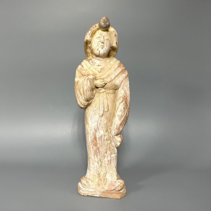 唐三彩女立俑 - 擺飾/家飾品 - 陶 卡其色