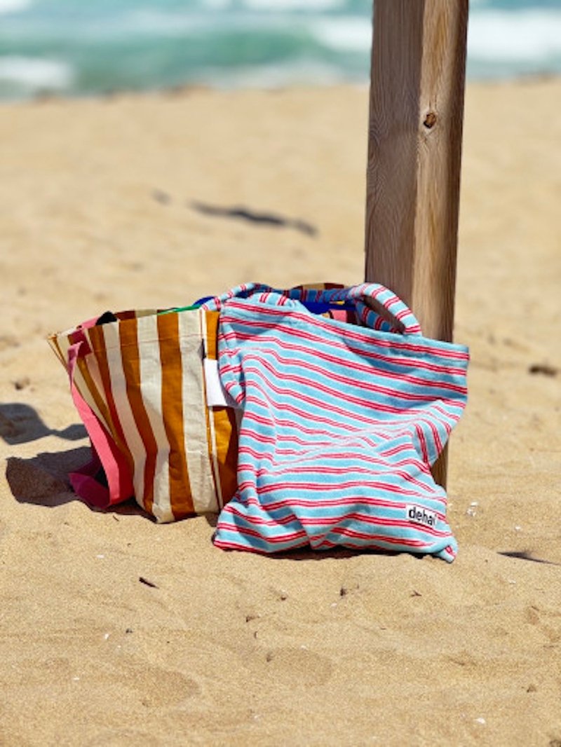 summer Eco Stripe Terry Bag - Messenger Bags & Sling Bags - Cotton & Hemp Multicolor