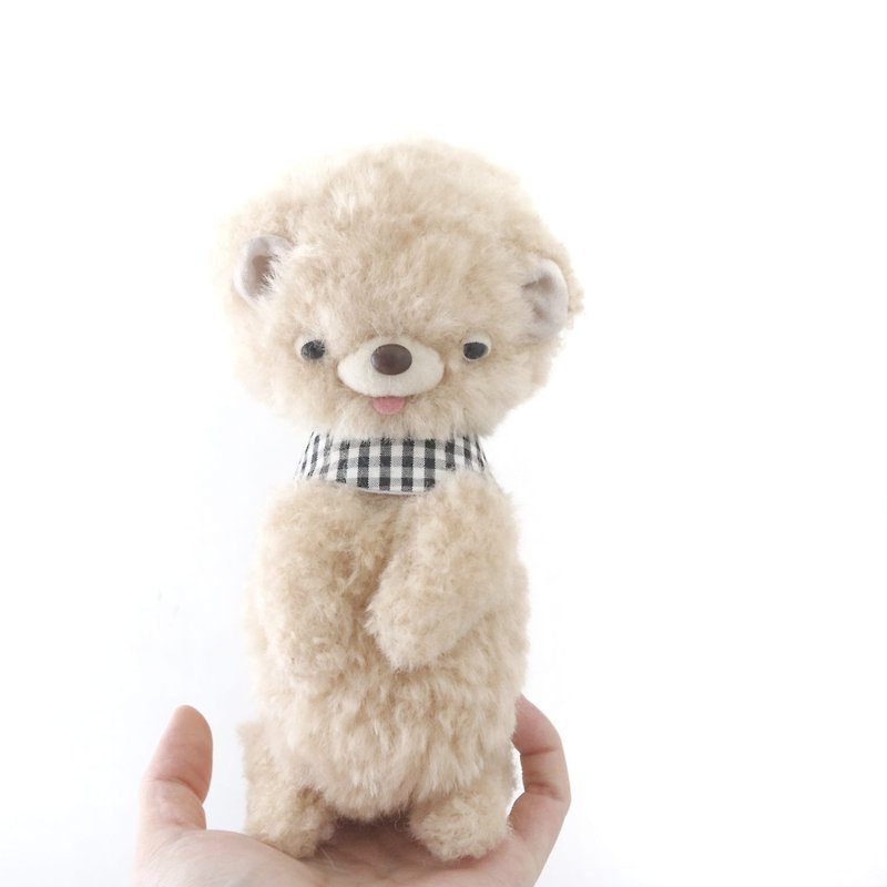 (Material package) Hand-sewn bear doll material package - Knitting, Embroidery, Felted Wool & Sewing - Other Materials Khaki