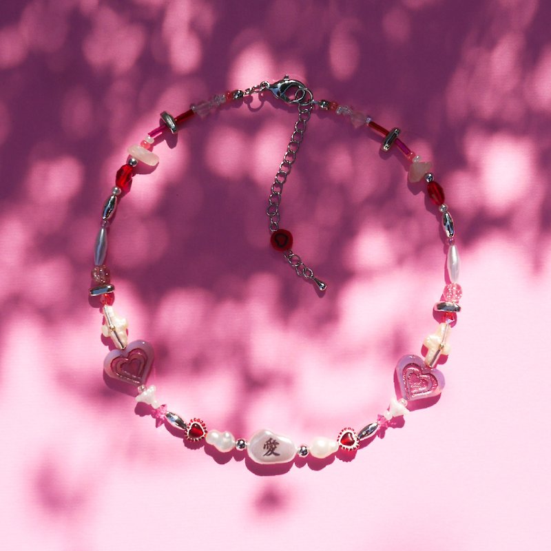 Love Kira - Kira Beaded Choker - Necklaces - Resin Pink