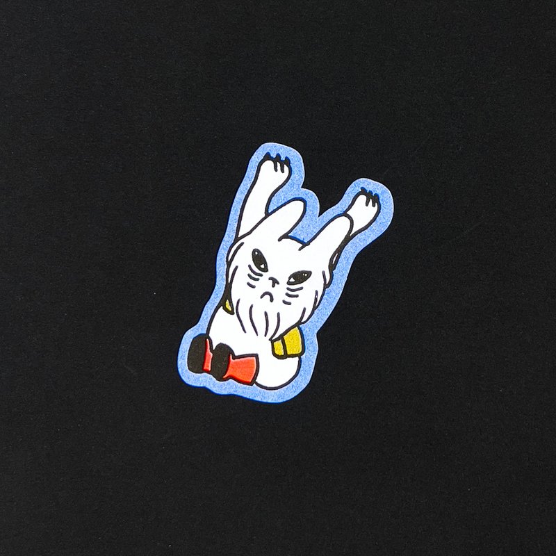 Original Risograph red boots yeti sticker - 貼紙 - 紙 
