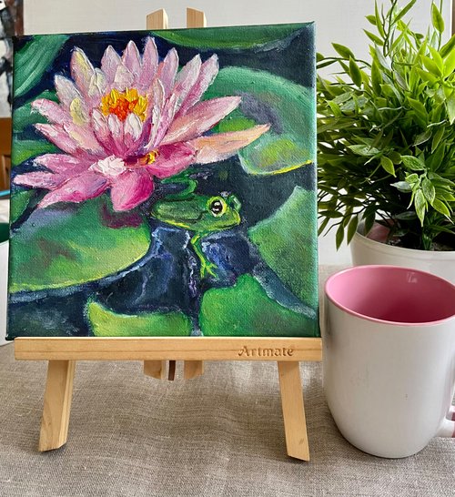 Amazon.co.jp: 蓮の花 ハスの花 ハスの葉 睡蓮 アートポスター