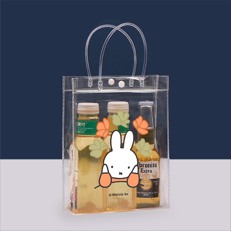 MIFFY Authorized | Transparent Bag-Small (Lucky Flower) - Handbags & Totes - Plastic 