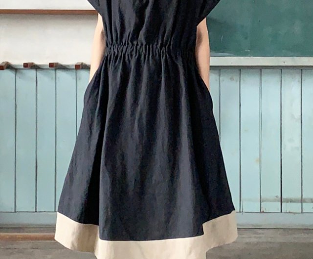 ちゅんさん専用　ハンドメイド作家　リネンワンピース 手作りハンドメイド手縫い編みリネンワンピース ワンピース 夢を