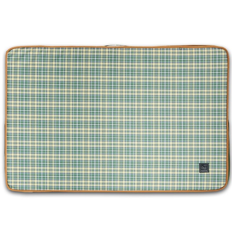"Lifeapp" mattress replacement cloth cover L_W110xD70xH5cm (green plaid) without sleeping mats - ที่นอนสัตว์ - วัสดุอื่นๆ สีเขียว