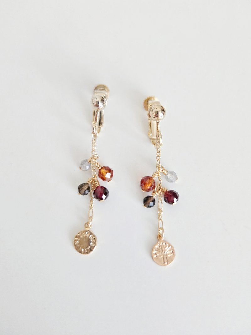 森秋暖菓 - 天然石耳環 - 耳環/耳夾/耳骨夾 - 其他材質 