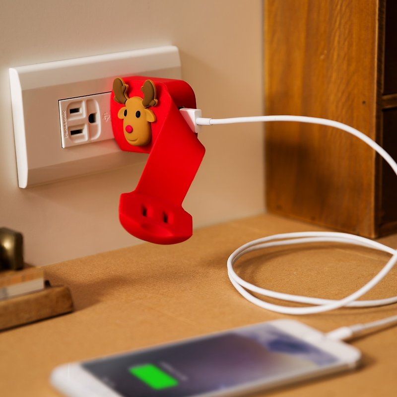 Bone / Smart Fast Charger - Elk - Chargers & Cables - Silicone Red