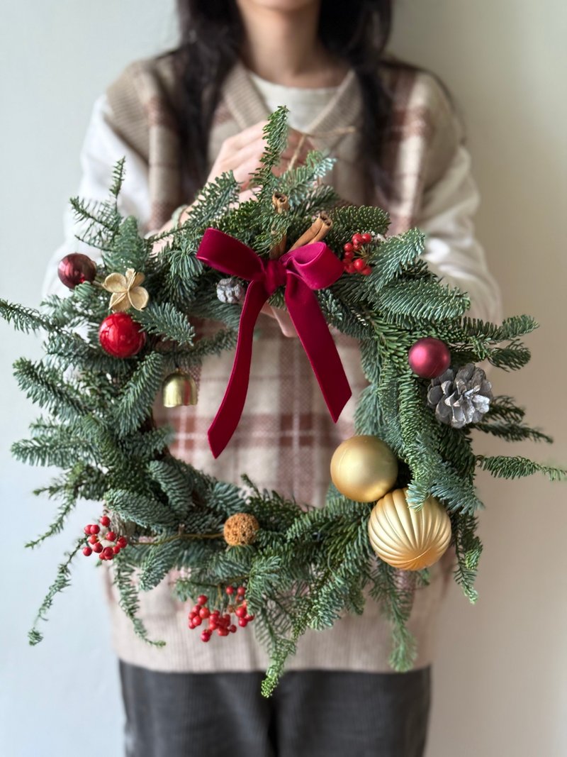 純粹諾貝松聖誕花圈—艸心簡約俐落款 - 擺飾/家飾品 - 植物．花 綠色