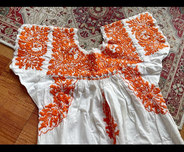ビンテージ メキシコ サンアントニオ メキシコ刺繍ドレス - ショップ