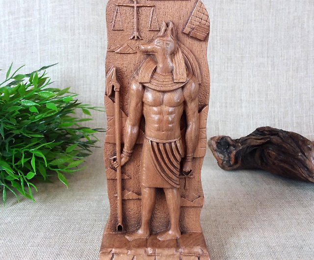 神聖なアヌビス神像 銀色仕上げインテリア置物オブジェ装飾品エジプトハウンドアヌビスファラオ猟犬