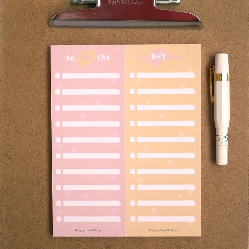 [W2Design] Memo Pad note paper tear, a tear (check / shopping list) - กระดาษโน้ต - กระดาษ หลากหลายสี
