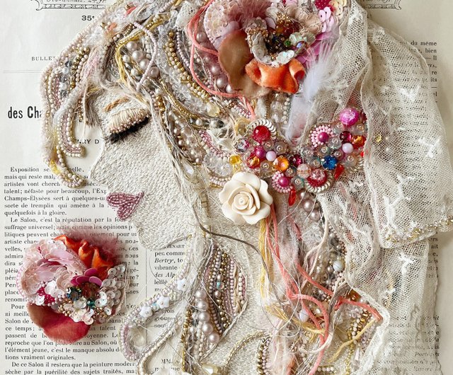 MYLORO VELLOCET アートピース ビーズ刺繍アート 額装 Enjoy every moment - ショップ ビーズ