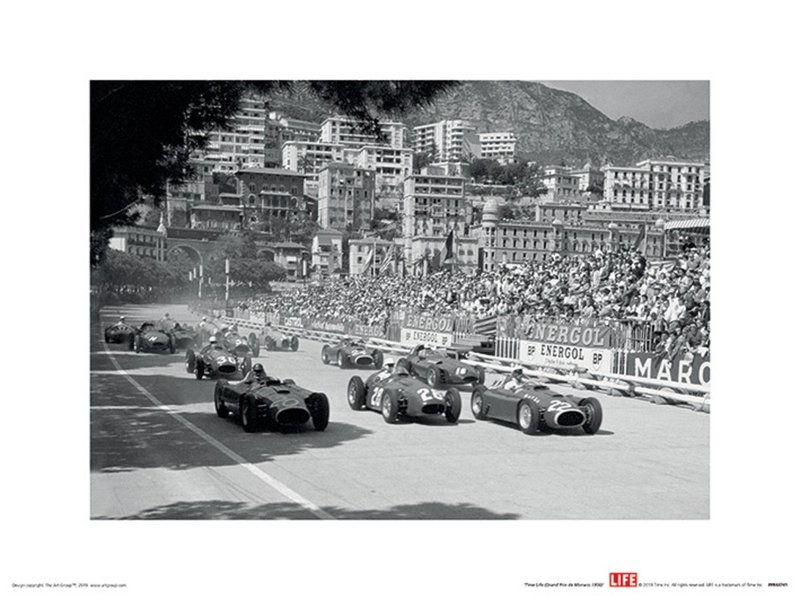 【Life生活雜誌】1956 摩納哥大獎賽 F1賽車 - 攝影作品 - 海報/掛畫/掛布 - 紙 灰色