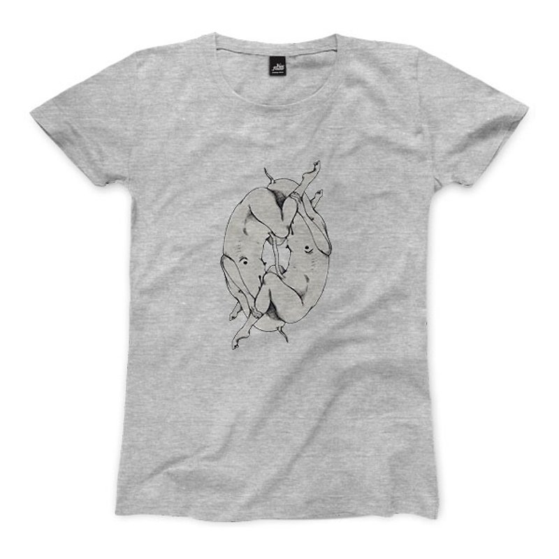 Symbiosis - Deep Heather Grey - Women's T-Shirt - เสื้อยืดผู้หญิง - ผ้าฝ้าย/ผ้าลินิน 