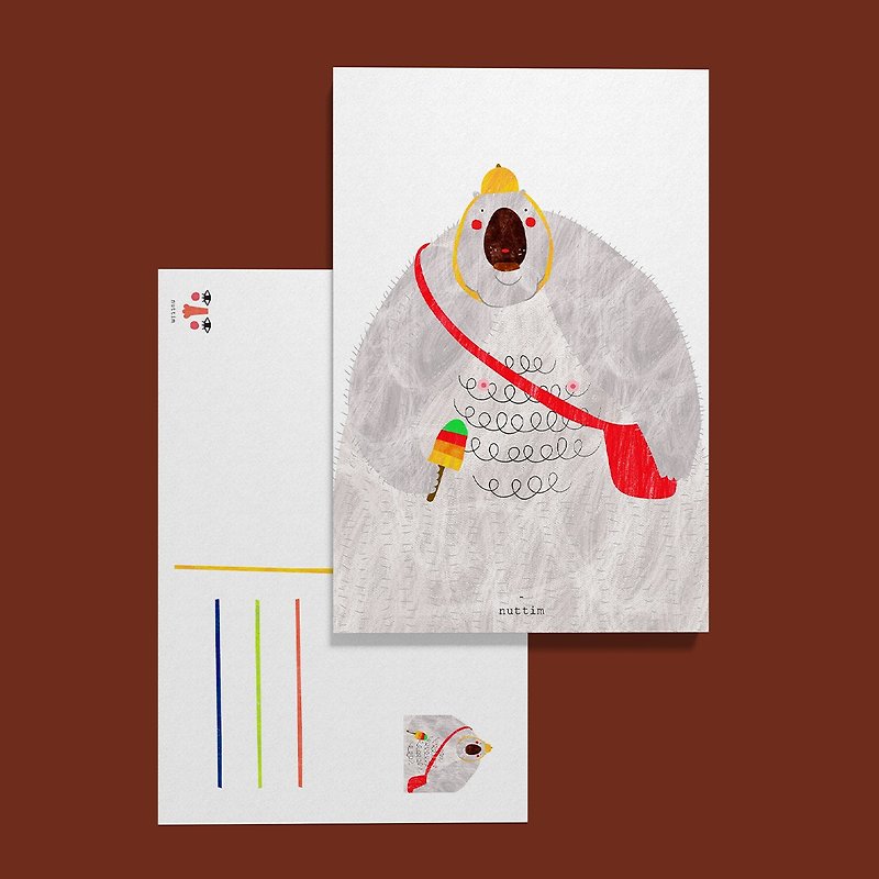 โปสการ์ด : Polar bear - การ์ด/โปสการ์ด - กระดาษ ขาว